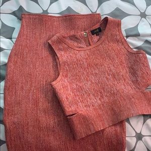 Pencil skirt and crop top